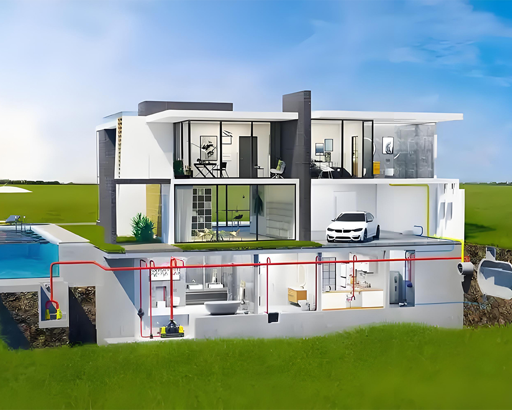 Pompe de levage de lifting des eaux us&eacute;es du sous-sol de la villa